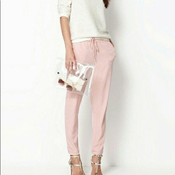 Pants - DRAWSTRING WOVEN JOGGERS BLUSH.